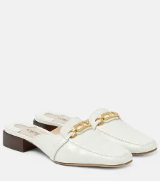Mules Whitney de piel grabada