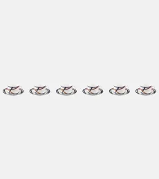 Nastri set of 6 teacups and saucers Nastri set of 6 teacups and saucers