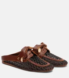 Naveta woven leather boat shoes