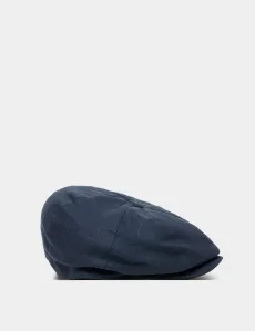 Navy Linen Baker Boy Hat Plain Men's Navy Linen Baker Boy Hat Plain Men's