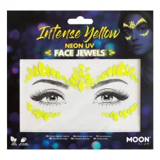 Neon UV Face Jewels, Intense Yellow Face Jewels Neon UV Face Jewels, Intense Yellow Face Jewels