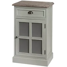 New Lyon Cabinet with Frosted Glass Door, Wood, Mixed, 38 x 55 x 90 cm New Lyon Cabinet with Frosted Glass Door, Wood, Mixed, 38 x 55 x 90 cm