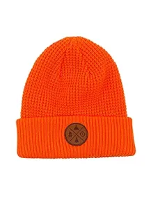 NHL Mens/Women's Cold Weather Winter Hat Unisex Cuffed Stretch Knit Beanie, Waffle Knit Orange, One Size