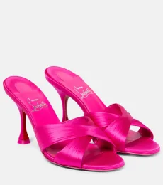 Nicol Is Back 85 satin mules