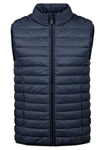 Nille Men's Quilted Gilet Vest Body Warmer with High Neck, Size:XL, Colour:Navy (70230)