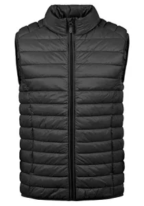 Nille Men's Quilted Gilet Vest Body Warmer with High Neck, Size:XXL, Colour:Black (70155)