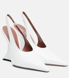 Nina 105 patent leather slingback pumps