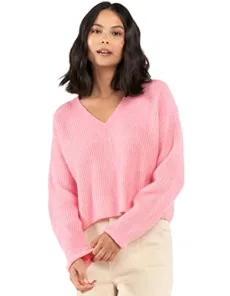 No Where Else Crop Sweater Pink