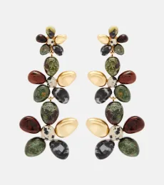 Norma 16kt gold-plated drop earrings