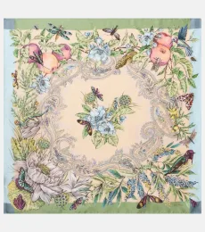 Norma floral silk scarf