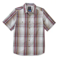 Northbound Short Sleeve Print Plaid Button Up Shirt, Tumbleweed, Medium Northbound Short Sleeve Print Plaid Button Up Shirt, Tumbleweed, Medium