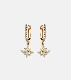Northern Star 14kt gold drop earrings with diamonds Northern Star 14kt gold drop earrings with diamonds