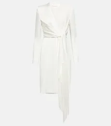 Novia - vestido envolvente Maura de satén Novia - vestido envolvente Maura de satén