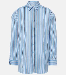 Oana striped cotton-blend shirt Oana striped cotton-blend shirt