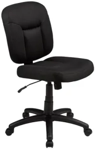 Office Chairs for home, Ergonomic, Height Adjustable, Fabric, Black, 47cm W×63cm D×88-97.5cm H Office Chairs for home, Ergonomic, Height Adjustable, Fabric, Black, 47cm W×63cm D×88-97.5cm H
