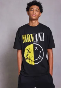 Older Boys Black Nirvana Band Print T-Shirt