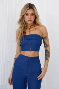 On Edge Crop Top Denim On Edge Crop Top Denim