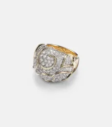Onda Bombe 18kt gold ring with diamonds Onda Bombe 18kt gold ring with diamonds