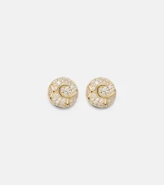 Onda Boule 18kt gold stud earrings with diamonds Onda Boule 18kt gold stud earrings with diamonds