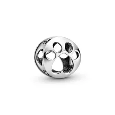 Openwork Paw Print Charm Openwork Paw Print Charm