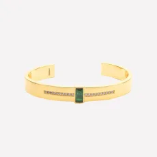 Ophelie Thick Gold Cuff - 18k Gold Plated Ophelie Thick Gold Cuff - 18k Gold Plated