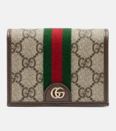 Ophidia Small GG leather-trimmed wallet Ophidia Small GG leather-trimmed wallet