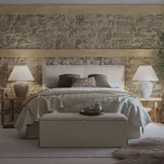 Orla Ottoman Bed & Box Set - Natural, Double