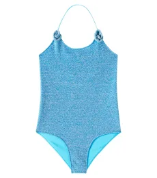 OsÃree Kids LumiÃre floral-appliquà lamà swimsuit OsÃree Kids LumiÃre floral-appliquà lamà swimsuit