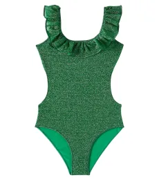Oséree Kids Bañador Lumière de lamé con volantes Oséree Kids Bañador Lumière de lamé con volantes