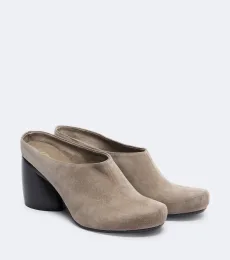 Oval suede mules Oval suede mules