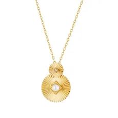 Over Over Gold 14k Plated Starburst CZ Necklace - 40cm