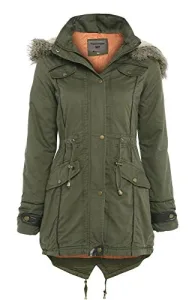 Oversized Hood Fishtail Parka Coat, Khaki, Sizes 8-22 (UK - 8, Khaki) Oversized Hood Fishtail Parka Coat, Khaki, Sizes 8-22 (UK - 8, Khaki)