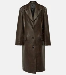 Ovittor faux leather coat