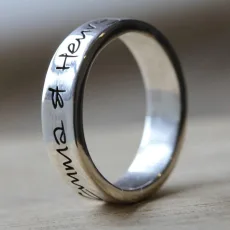 Own Handwriting Personalised Ring Own Handwriting Personalised Ring