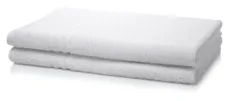 Pack of 4 White Hotel Large Thick Bath Sheets 500 GSM 3 Stripe - 100cm x 145cm Pack of 4 White Hotel Large Thick Bath Sheets 500 GSM 3 Stripe - 100cm x 145cm