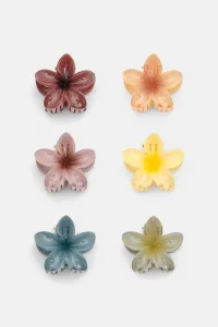 Pack Of Hibiscus Flower Hair Clips - Yellow Pack Of Hibiscus Flower Hair Clips - Yellow