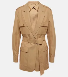 Pacos belted cotton canvas jacket