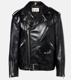 Padded leather biker jacket Padded leather biker jacket