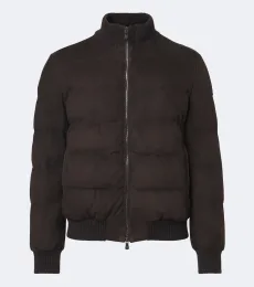 Padded suede bomber jacket Padded suede bomber jacket