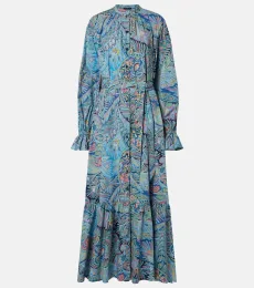 Paisley cotton-blend shirt dress Paisley cotton-blend shirt dress