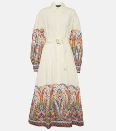 Paisley cotton poplin shirt dress Paisley cotton poplin shirt dress