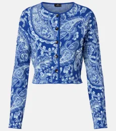 Paisley cropped jacquard cardigan Paisley cropped jacquard cardigan