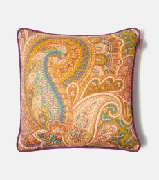 Paisley floral cotton cushion Paisley floral cotton cushion
