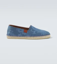 Paisley gabardine espadrilles