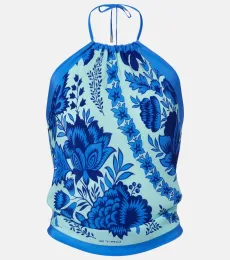 Paisley halterneck silk top Paisley halterneck silk top