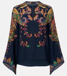 Paisley printed silk blouse Paisley printed silk blouse