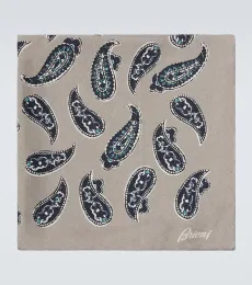 Paisley silk twill pocket square Paisley silk twill pocket square