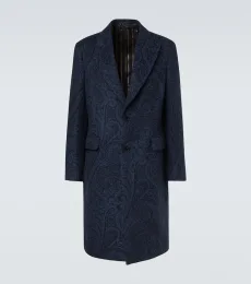 Paisley wool and cashmere jacquard coat Paisley wool and cashmere jacquard coat
