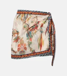 Paisley wrap skirt