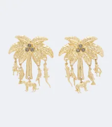 Palmier embellished drop earrings